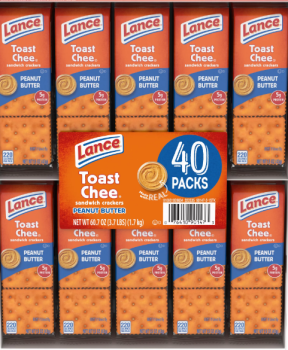 LANCE Toast Chee Sandwich Crackers 'Peanut Butter' Snack Crackers 1700 gr